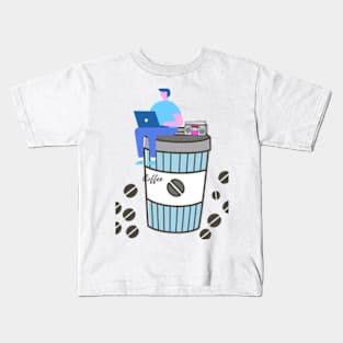 Coffee with music Kids T-Shirt